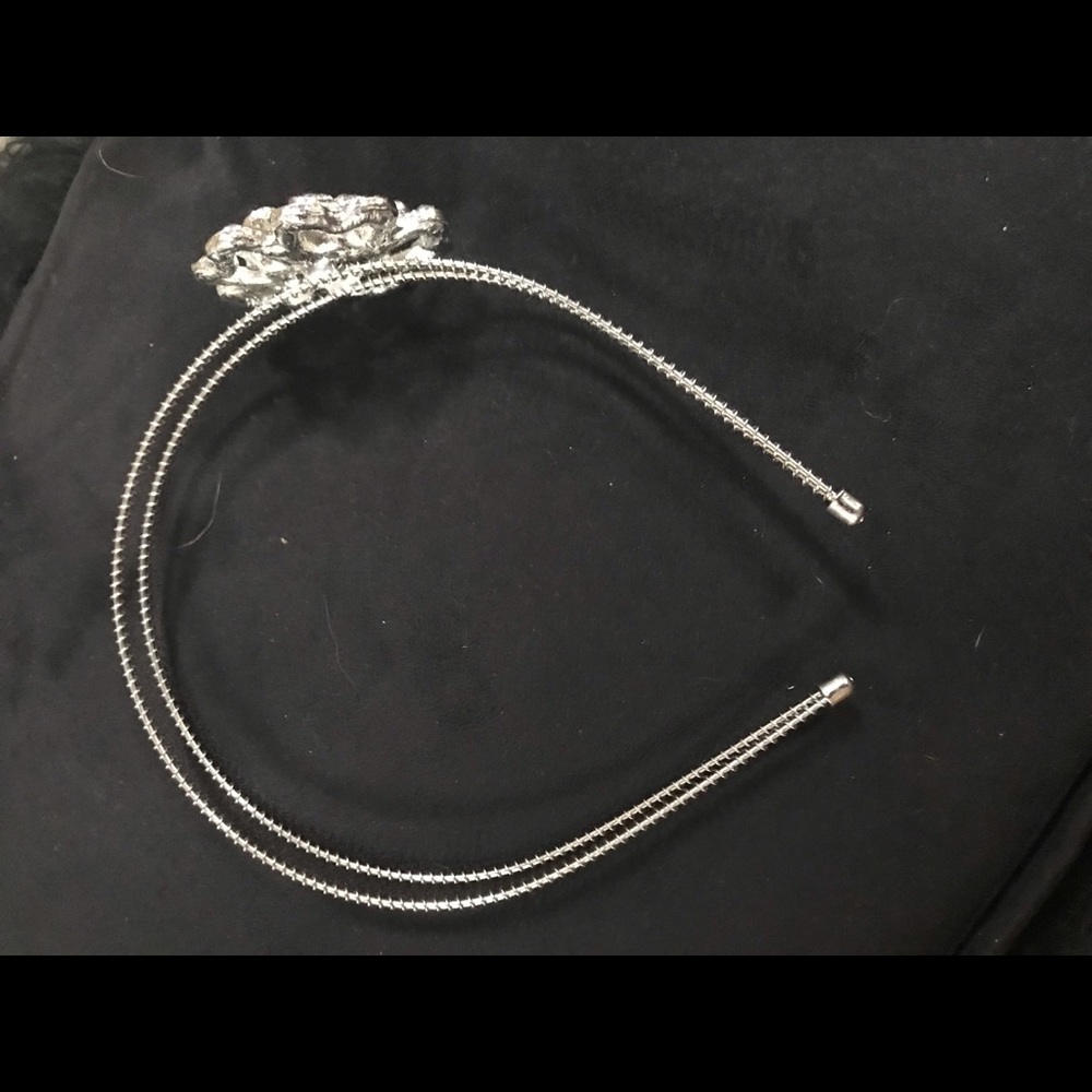 Silver Metal Flower Headband